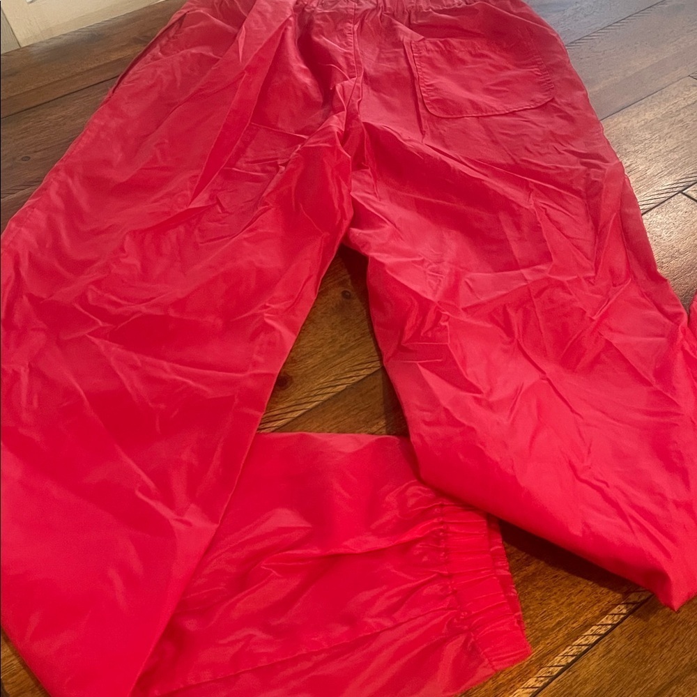 Vintage Ralph Lauren Swishy red track jogger windbreaker nylon pants small 90s - Picture 2 of 16